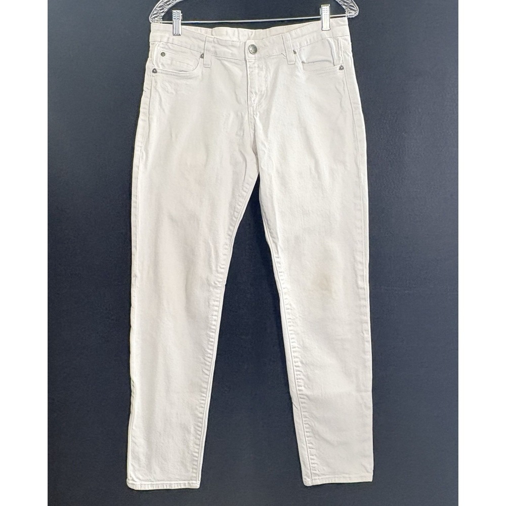 KUT from the KLOTH Women Diana Rlaxed Skinng Denim Jeans White SZ 10 80-7